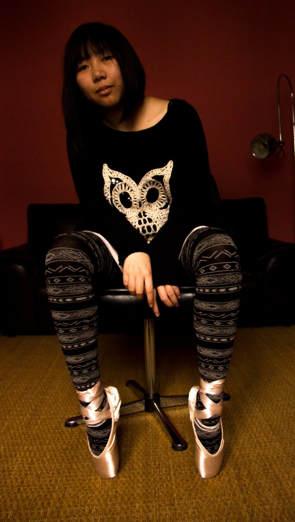 portret pose ballet pointes symmetrie kleur