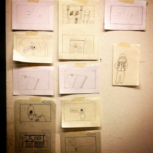 the making of storyboard animatiefilm stopmotionj