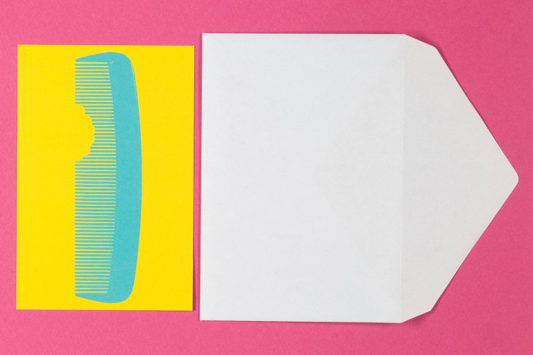 Postkaartje front spreekwoorden Bond Zonder Naam haar op de tanden hebben