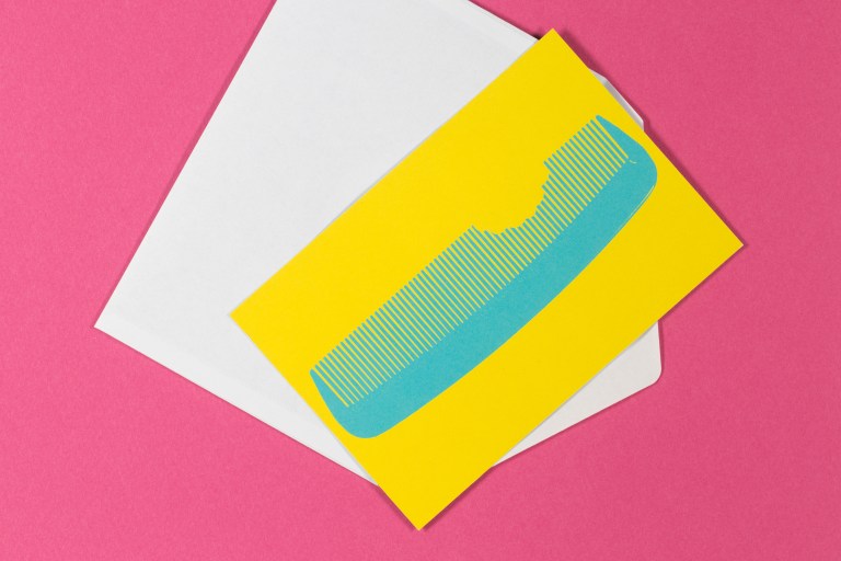 Postkaartje front spreekwoorden Bond Zonder Naam haar op de tanden hebben