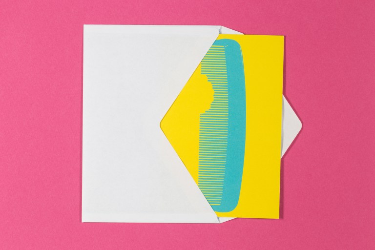 Postkaartje front spreekwoorden Bond Zonder Naam haar op de tanden hebben