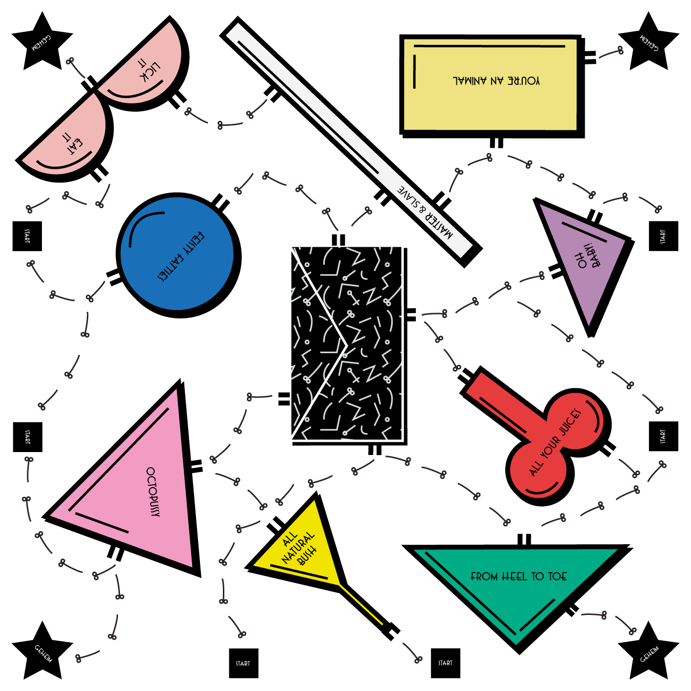 Cluedo spelbord special edition erotica lovers adults only NSFW Memphis style