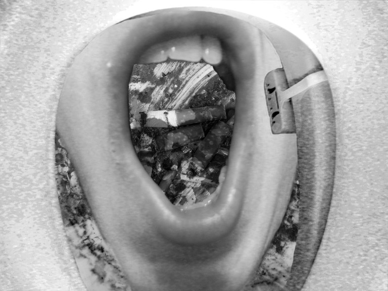 photography dark layers transparent one-night stand mouth yawn cigarettes toilet
