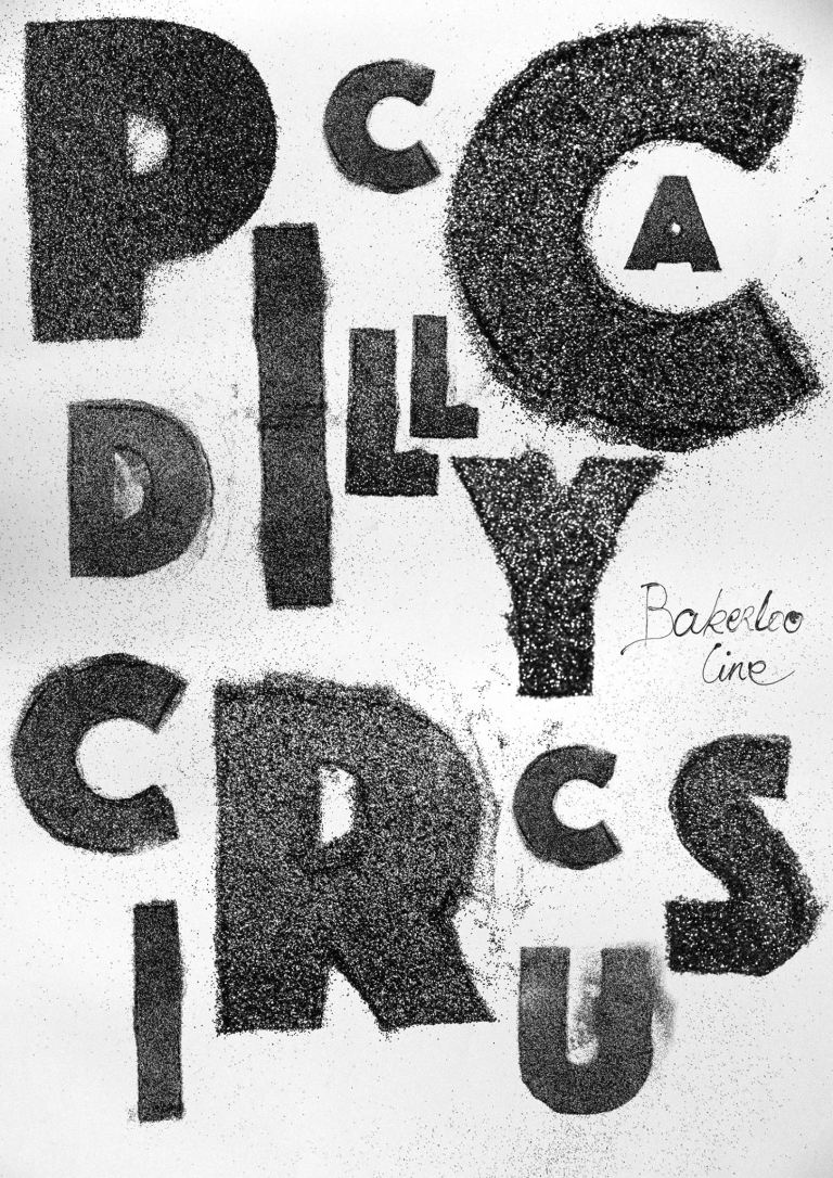 Piccadilly Circus Bakerloo Line London tube underground typography analogue