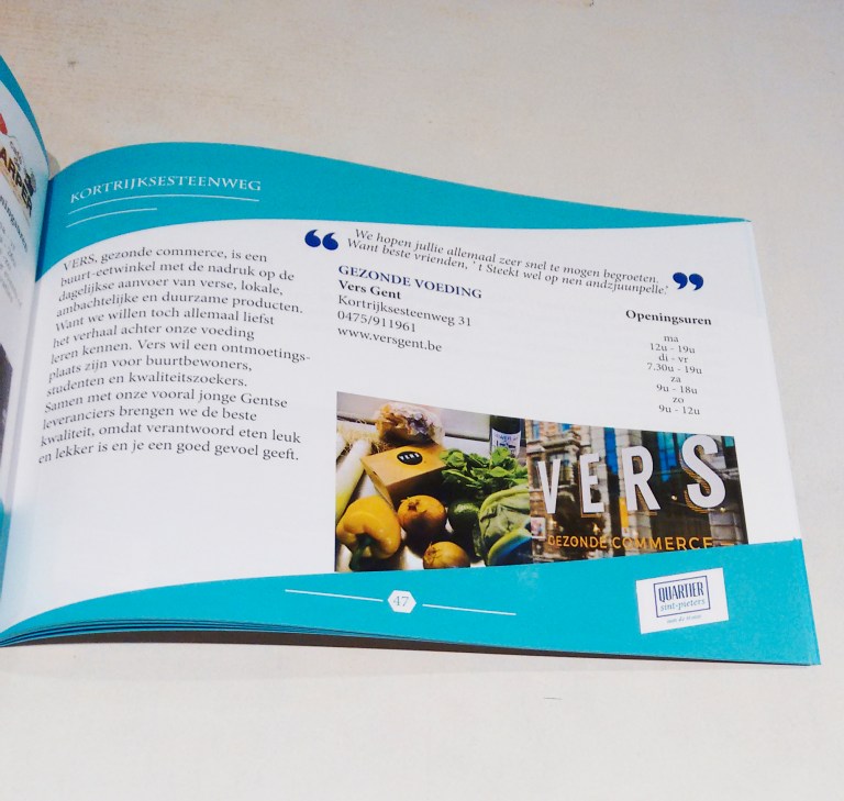 winter brochure Quartier Sint-Pieters station sfeergebied grafisch ontwerp Vers