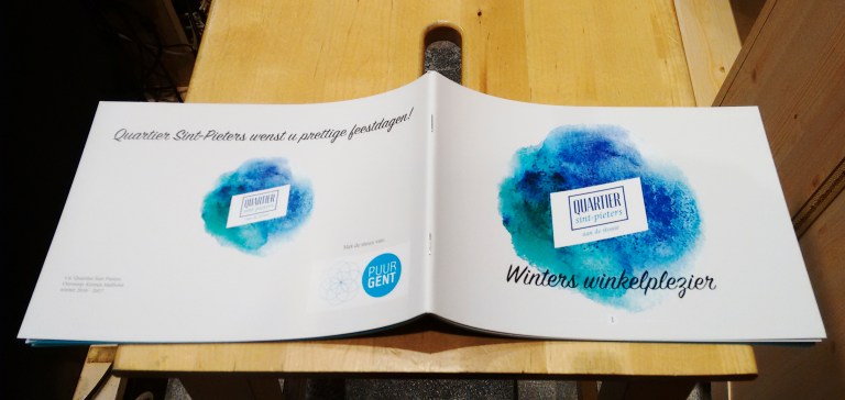 winter brochure Quartier Sint-Pieters station cover spread Puur Gent