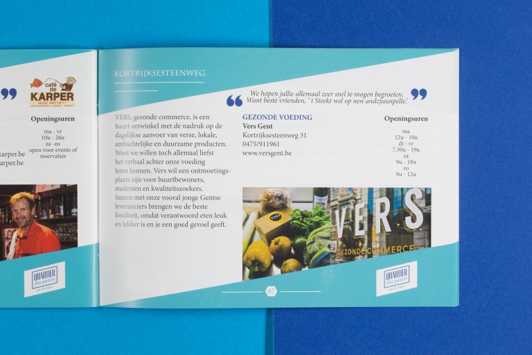 QSP Brochure detailpagina handelszaak Vers Stad Gent Quartier Sint-Pieters