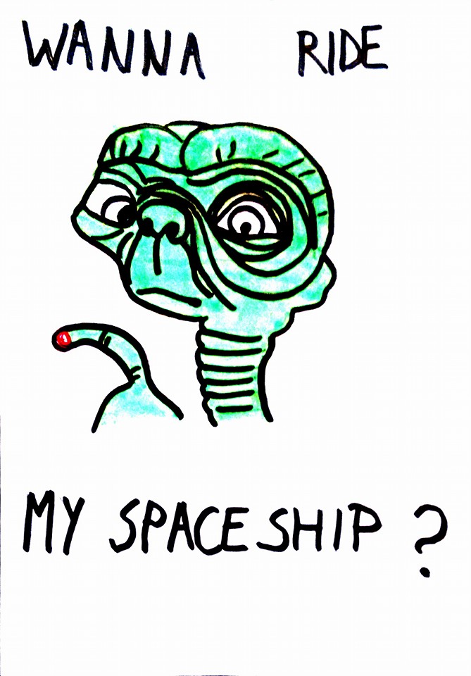 Alternatieve Valentijnskaart Valentijn liefde ET spaceship