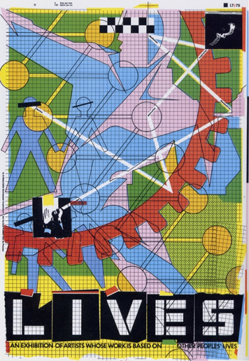 “Lives” exhibition postcard for the Arts Council, 1979