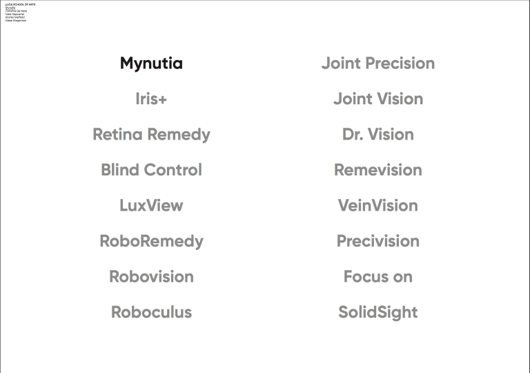 Enkele naamvoorstellen Mynutia oogrobot chirurgie KULeuven UZLeuven