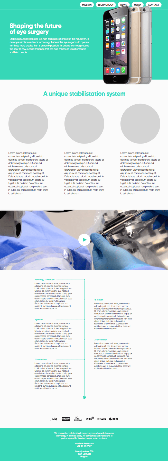 Pastel website oogrobot chirurgie Mynutia KU Leuven UZ Leuven