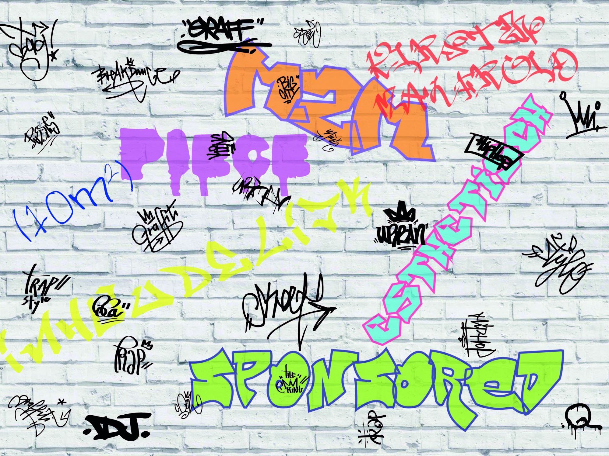 M2M street art challenge succescriteria graffiti wall piece