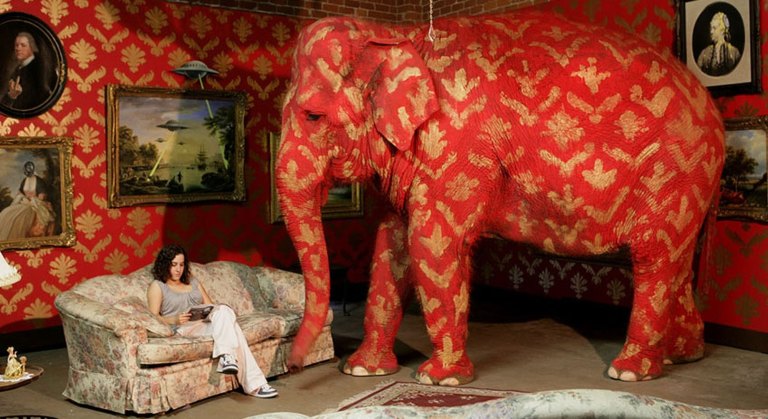 There is an elephant in the room Banksy expo Los Angeles