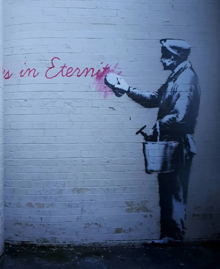 October 14: Woodside Banksy New York 2013 street art stencil art