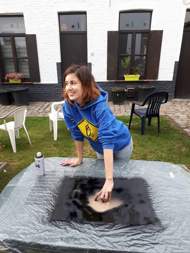 stencil art at home flamingo how to