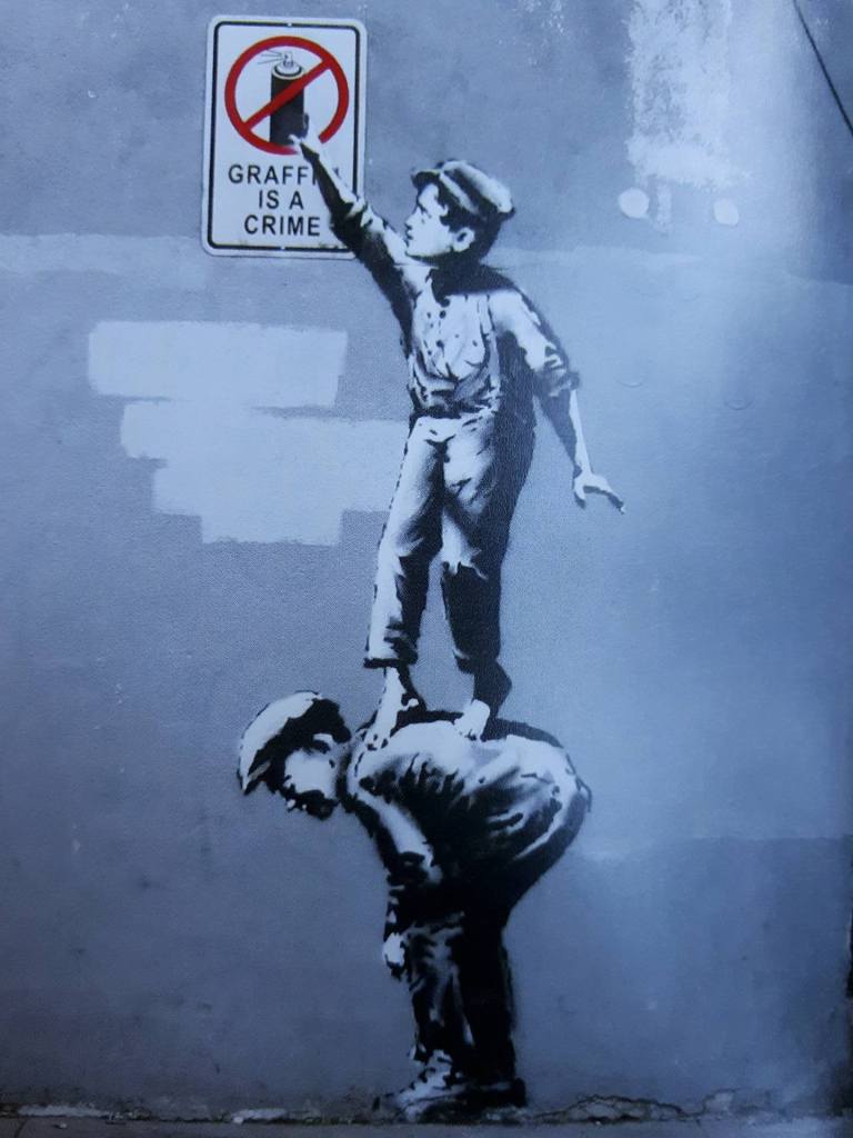 October 1: Chinatown Banksy New York 2013 street art stencil art