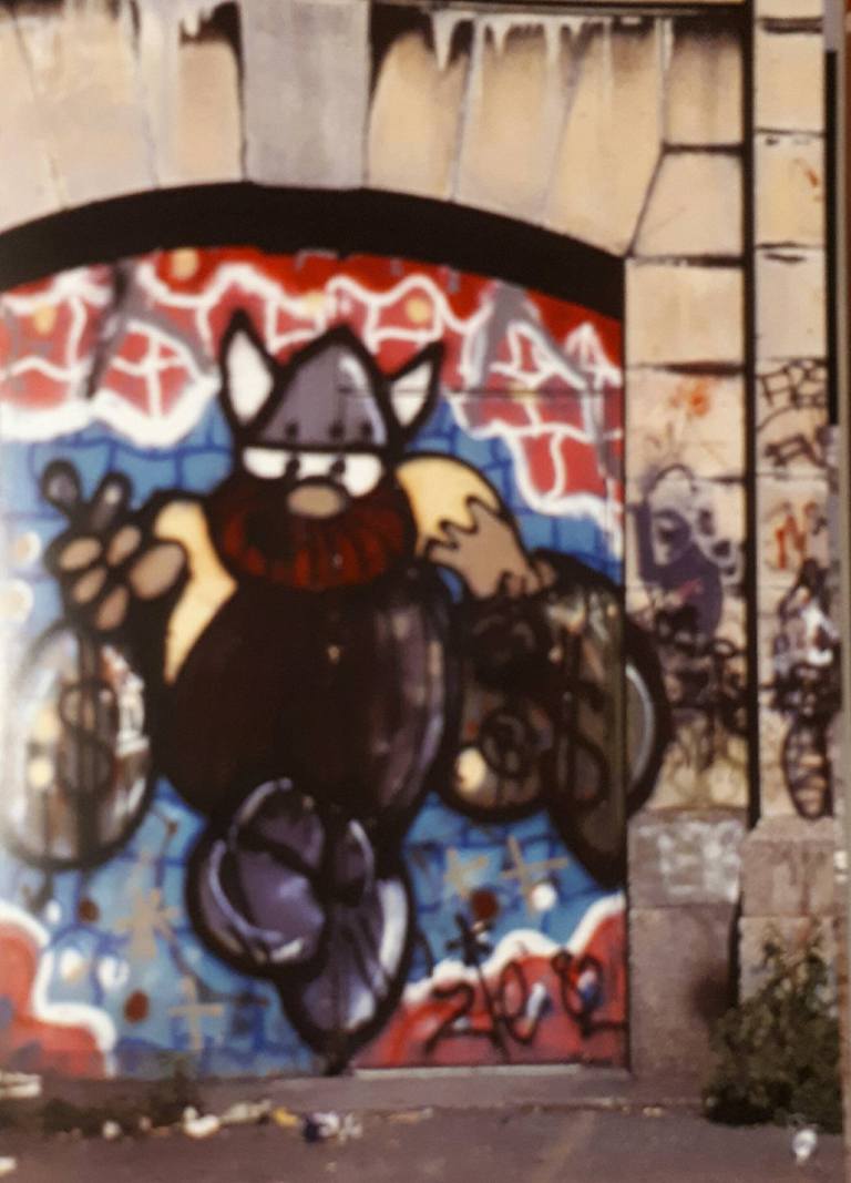 New York City: 1980-1987 graffiti character Hagar the Horrible Wall Street