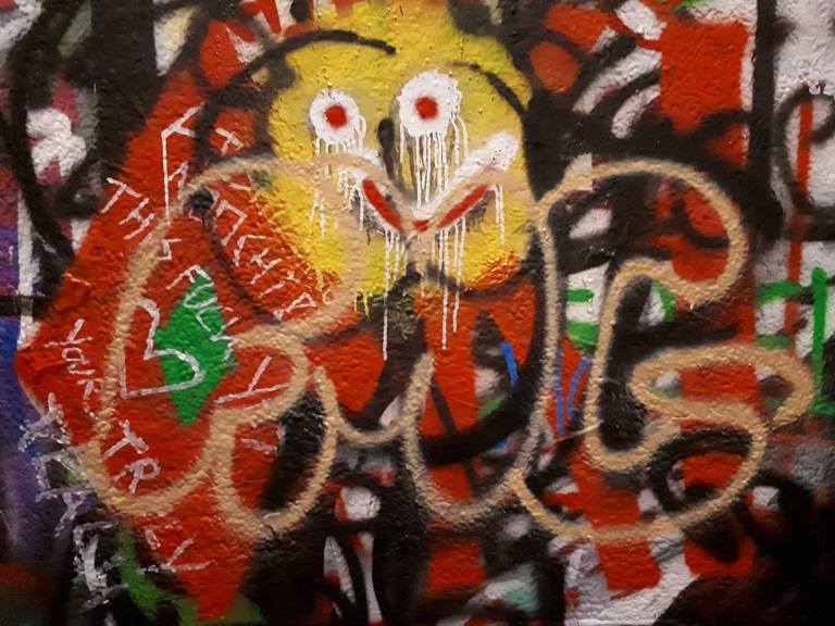 FMG schets graffiti bubble letters Graffitisteeg Gent