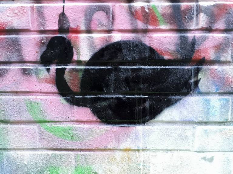 flamingo stencil art graffitisteeg Gent