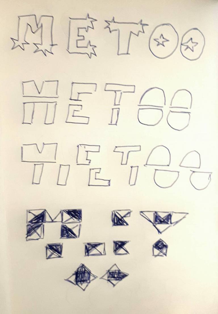 #metoo schetsen letters graffiti