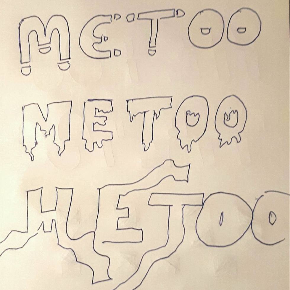 Schets letters graffiti #metoo