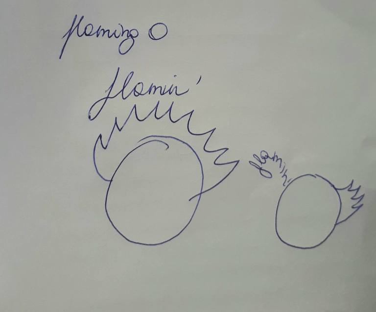 Flamin'O street art tag schets