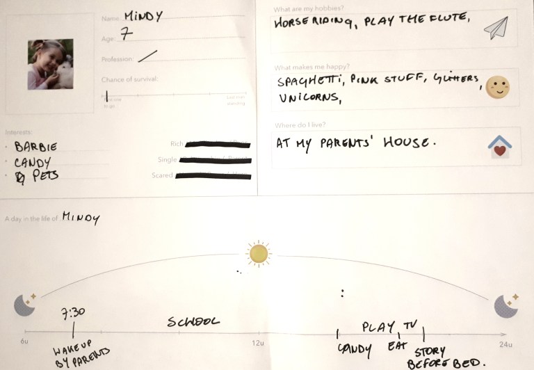 Persona Hack The Future 2017 Creator Day service design