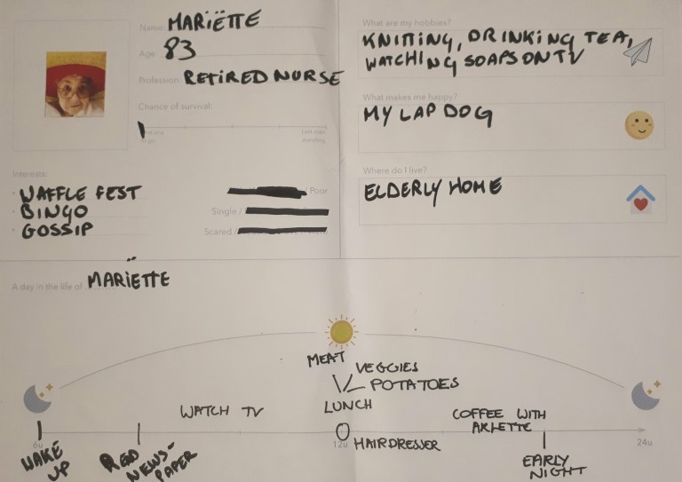 Persona Hack The Future 2017 Creator Day service design