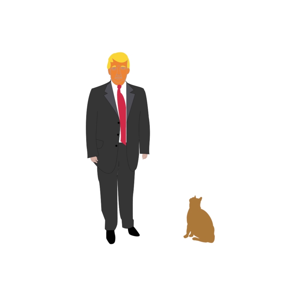 Pussy grabs back animation illustration audio Donald Trump International Women's Day