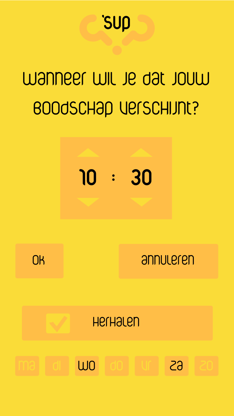 'sup app design PZ Duffel communicatie