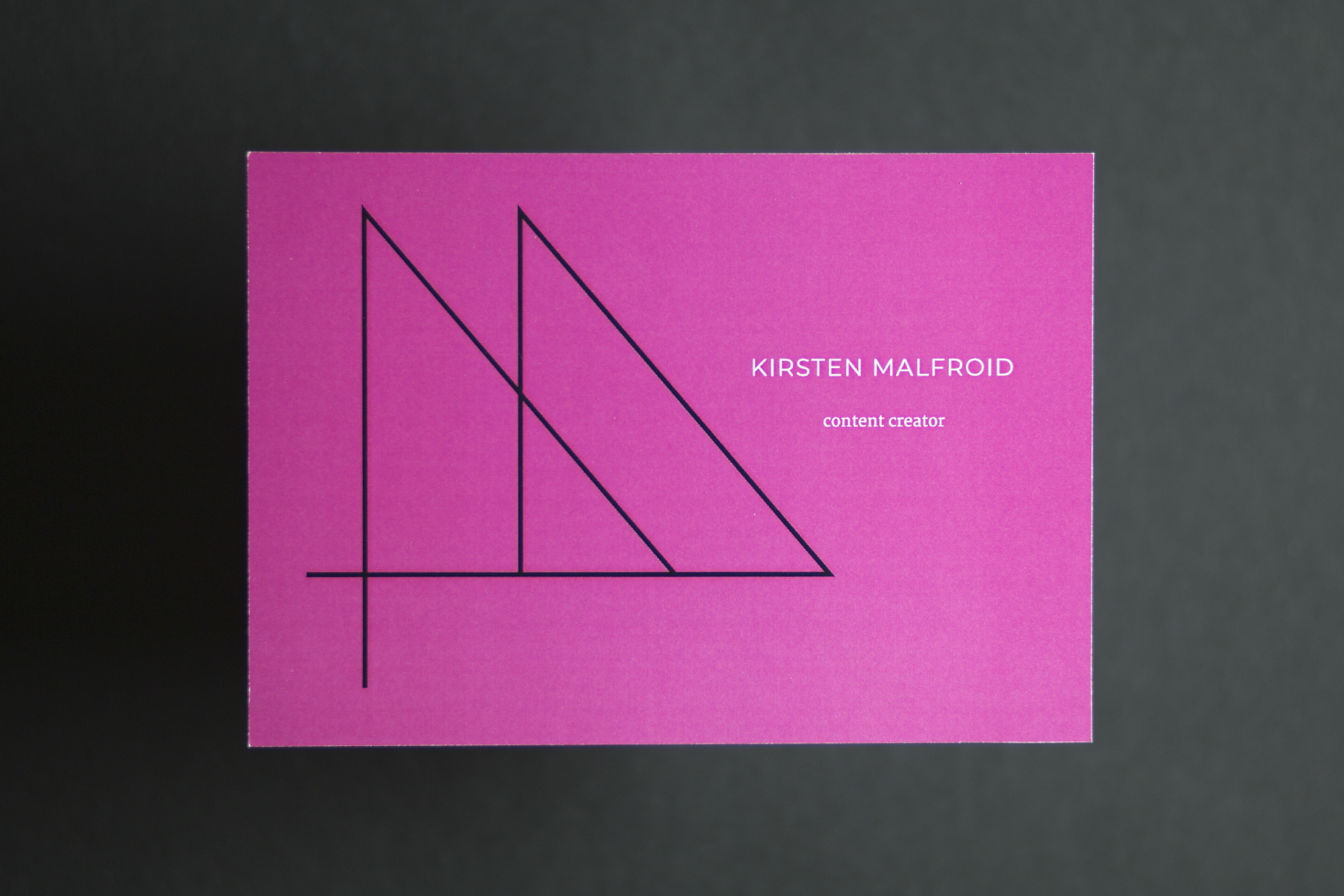Postkaartje voorkant Kirsten Malfroid content creator