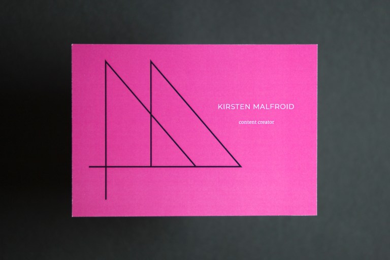 Postkaartje voorkant Kirsten Malfroid content creator