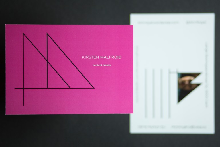 Postkaartje voor- en achterkant Kirsten Malfroid content creator