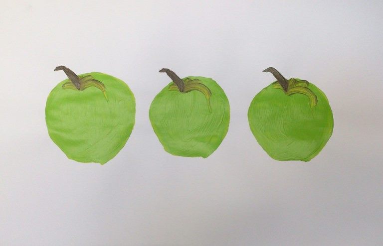 acryl painting apples pop art abstract